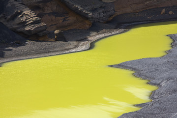 Golfo crater, island of Lanzarote