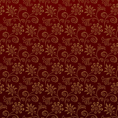 Seamless Floral Wallpaper - 15504348