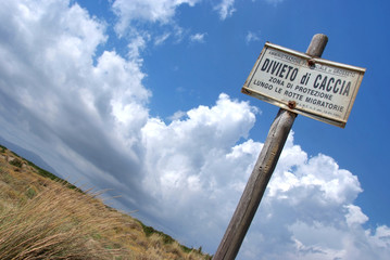 divieto di caccia