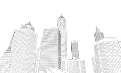 Fototapeta premium architecture in two colors