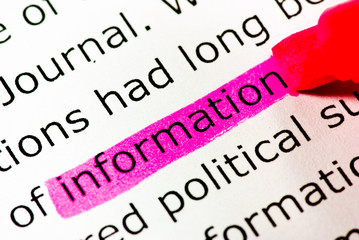 Obraz premium information word