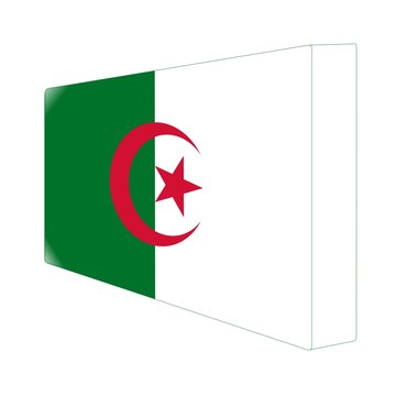 brique glassy avec drapeau algerie