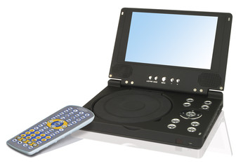Black portable DVD-player