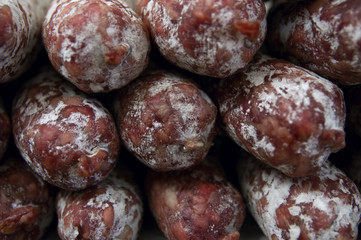 Saucissons close-up