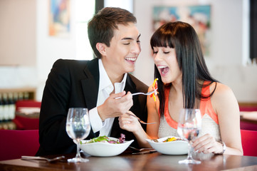 Man Feeding Girlfriend