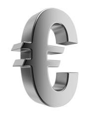 Shiny metallic Euro sign