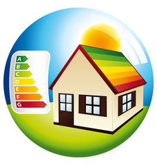 Energetic house in a glass ball