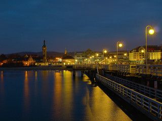 Night pier in Sopot, Poland.