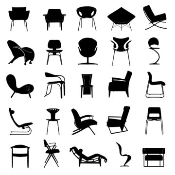 modern chair vector