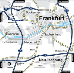 Stadtplan Fankfurt
