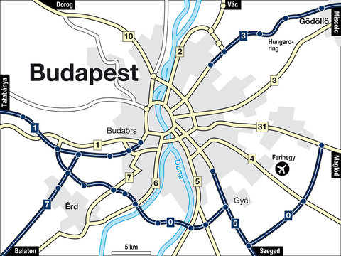 Stadtplan Budapest