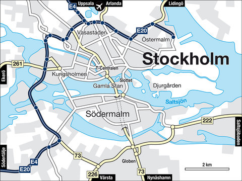 Stadtplan Stockholm