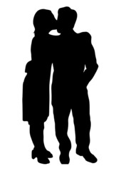 Paar - Liebe - Silluette