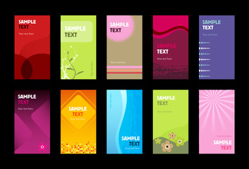 Collection of Colorful Business Cards