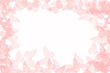 rose butterfly border 3/2