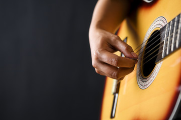 Fototapeta premium People playing classic guitar