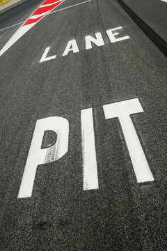 Pit Lane de circuito de velocidad