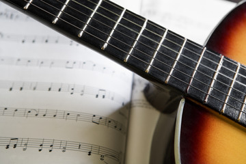 Classic guitar and music chords