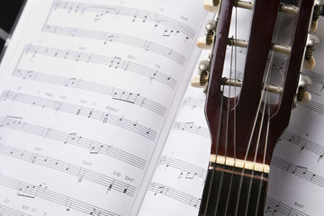 Classic guitar and music chords