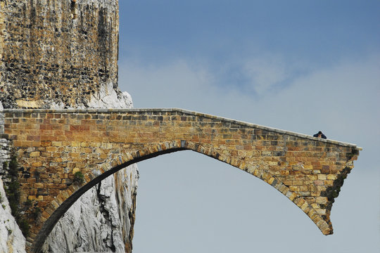 Computerbearbeitung Br&uuml;cke rechts maskiert, abgeschnitten