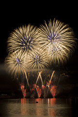 Fireworks over dam