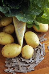 Pizzoccheri con ingredienti - Valtellina