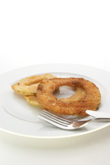 Kuerbisscheiben paniert