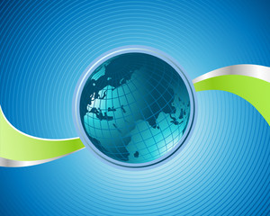 Corporate business abstract background with Earth