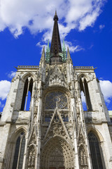 Fototapeta na wymiar france,normandie,rouen, cathédrâle : portail sud