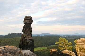Sächsische Schweiz - Abendstimmung an der Barbarine