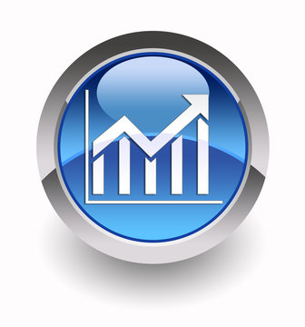 Histogram glossy icon