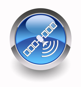 Satellite glossy icon
