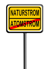 Information mit Schild