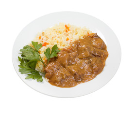 beef goulash isolated