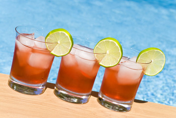 Cranberry Cocktail by the Pool