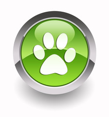 Animal footprint glossy icon © Vanessa