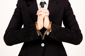 manager in hand cuffs