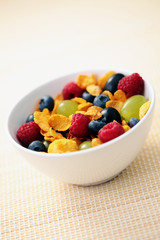 corn flakes with fruits