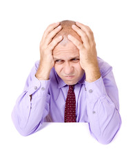 Troubled businessman