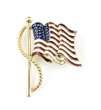 American flag costume jewelry pin
