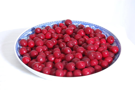Large bowl of cherries