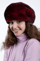 Young Woman In Fur Hat