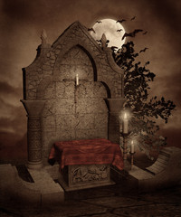 Gothic scenery 01 - obrazy, fototapety, plakaty