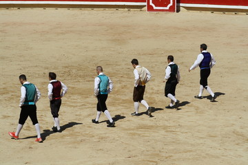 Concurso de recortadores, Plaza de toros de Pamplona, Navarra.