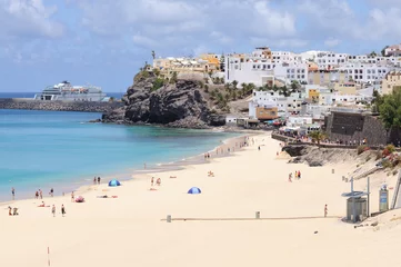 Tuinposter Beach in Morro Jable, Canary Island Fuerteventura, Spain © philipus