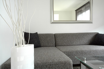 couch L-Form Dekoration