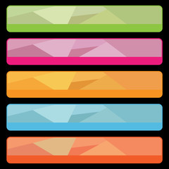 bright retro banners