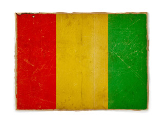 grunge flag of Guinea