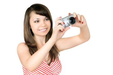 Fototapeta premium woman the photographer