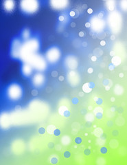 Obraz premium Blue and Green Blurry Light